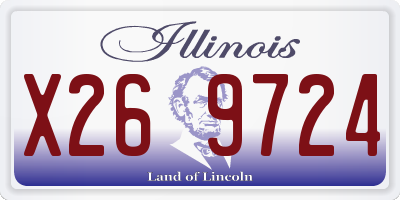 IL license plate X269724