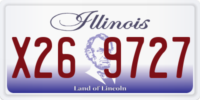 IL license plate X269727