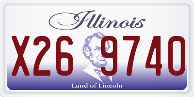 IL license plate X269740