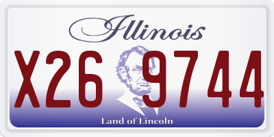 IL license plate X269744