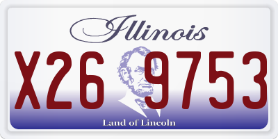 IL license plate X269753