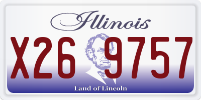IL license plate X269757
