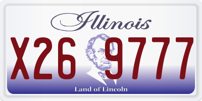 IL license plate X269777