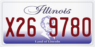 IL license plate X269780