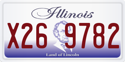 IL license plate X269782