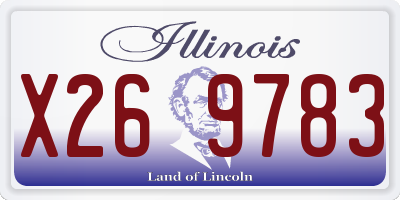IL license plate X269783