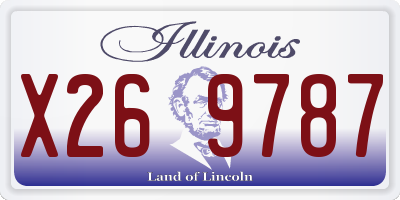 IL license plate X269787