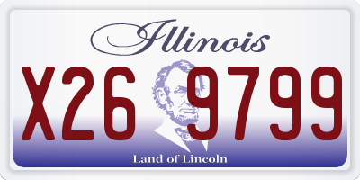 IL license plate X269799