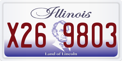 IL license plate X269803