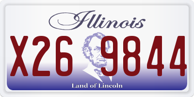 IL license plate X269844