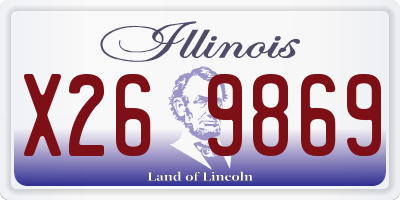 IL license plate X269869