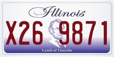 IL license plate X269871