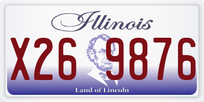 IL license plate X269876