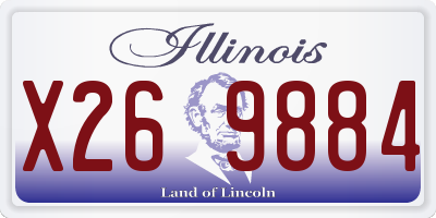 IL license plate X269884