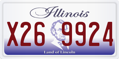 IL license plate X269924