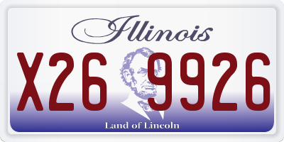 IL license plate X269926