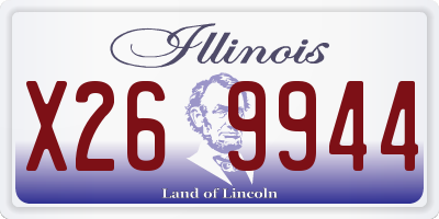 IL license plate X269944