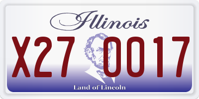 IL license plate X270017