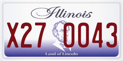 IL license plate X270043