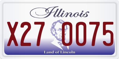 IL license plate X270075