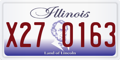 IL license plate X270163