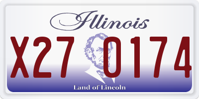 IL license plate X270174
