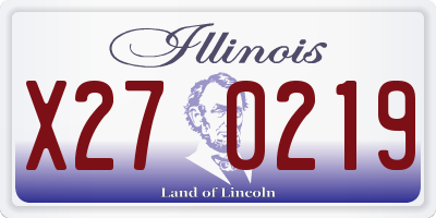 IL license plate X270219