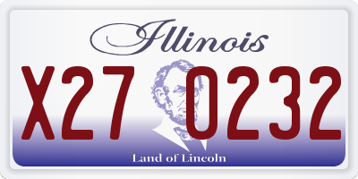 IL license plate X270232