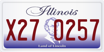 IL license plate X270257
