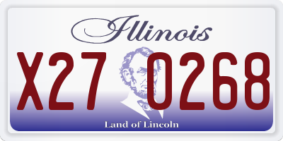 IL license plate X270268