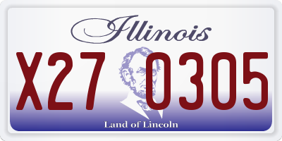 IL license plate X270305