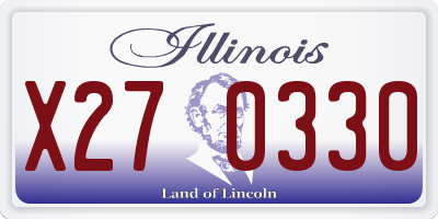 IL license plate X270330
