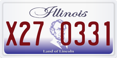 IL license plate X270331