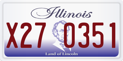 IL license plate X270351