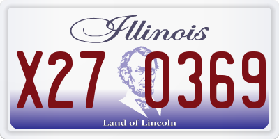 IL license plate X270369