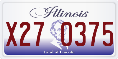IL license plate X270375