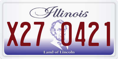 IL license plate X270421