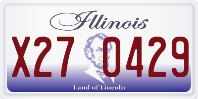 IL license plate X270429