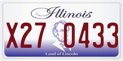 IL license plate X270433