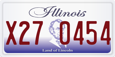 IL license plate X270454