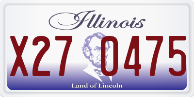 IL license plate X270475