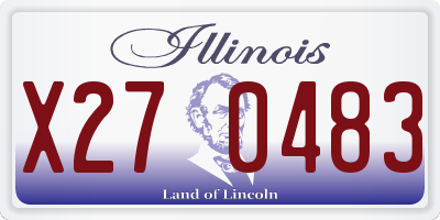 IL license plate X270483