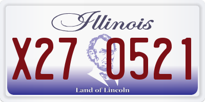IL license plate X270521
