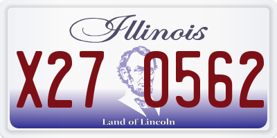 IL license plate X270562