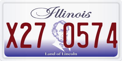 IL license plate X270574