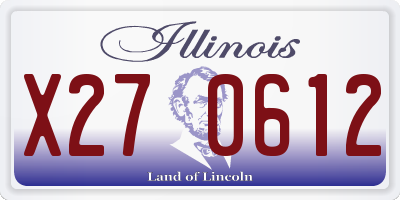 IL license plate X270612