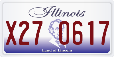 IL license plate X270617