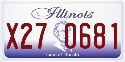 IL license plate X270681