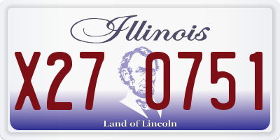 IL license plate X270751