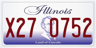 IL license plate X270752
